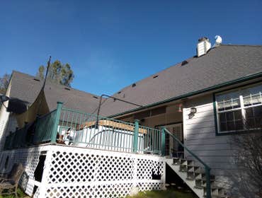 Photos by American Array Solar and Roofing #5 Another roofing project completed in Oakhurst, CA!
This home is now protected with a GAF Golden Pledge ro