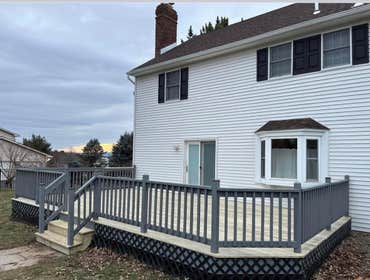 Photos by Pristine Construction #27 Customer needed old deck repaired we removed all old boards and replaced with new ones