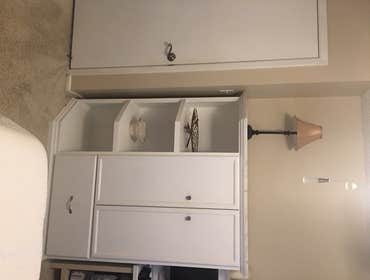 Custom marble top cabinet