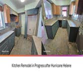 Photos by Wallace Carpentry Inc Kitchen Remodel Progress Pics Kitchen Remodel in Progress after Hurricane Helene