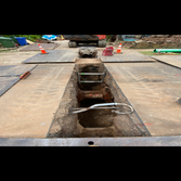 Sewer trenching