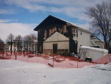 Fire Damage Before & After Photos from Aquire Restoration, Inc. Large house fire repairs to small house fire repairs to large commercial fire cleaning 