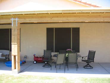 Patio Extention Extend 14' x 10 Patio to 50' x 10 - Framing - Roofing - Electrical - Drywall - Paint