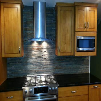 Slate backsplash