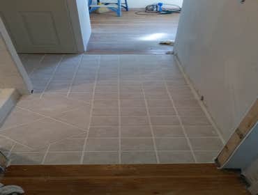 Ceramic tile floor