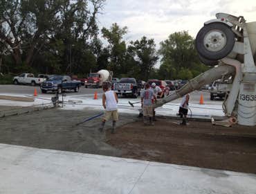 Placement of new concrete
