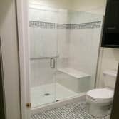 Marble and tile shower