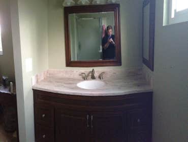 Compton Construction Project 1 Bathroom Remodel. More pictures coming soon.