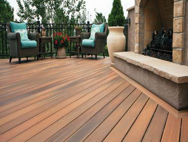 Timbertech Deck with Fireplace