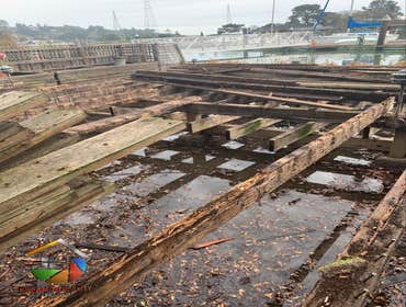 San Rafael New Deck Remodel. Demolition of existing deck (include footing and framing).
prepare frame for new cement pier and install footing post for 
