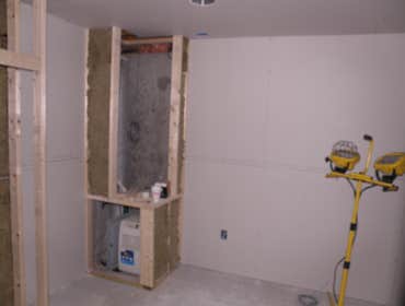 Photos from Vh improvement inc transforms a room in the basement into a media room