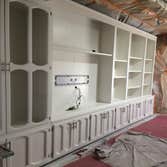 Interior painting- entertainment cabinet painting