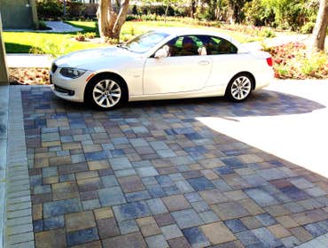 Newly paved driveway and walkway