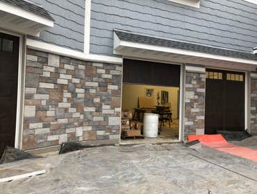 Stonework on the new house