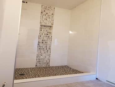 Custom ceramic tile shower, Eagan, MN