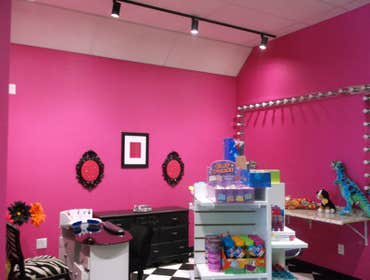 Sharkey's Cuts for Kids Tenant finish out for a kids hair salon.