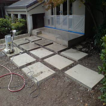 Boots Rd. Job Grinding Concrete exposing the aggregate