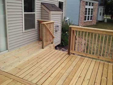 Deck Construction Project Date: July 2016
Detail: Deck construction in Van Buren Charter Township, MI