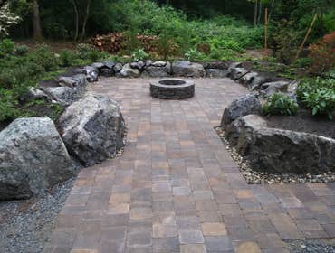 Photos by Rc Healthy Lawns #1 Full yard restoration pavers, retaining walls, vegetable gardens, flower beds, sod, shrugs ,plants and trees.