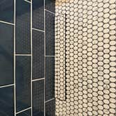 Photos by Purflo plumbing LLC #1 Custom 3’x5 subway tiled shower with mitered joints