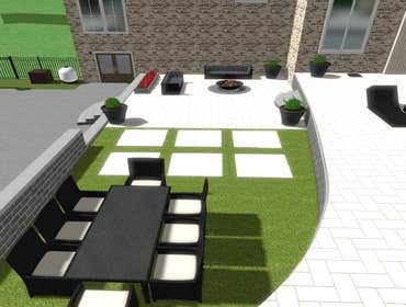 3D Design & Build Back Yard Pool & Living Space Design