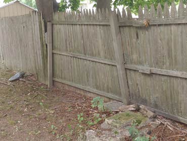 Old fence in need of replacement