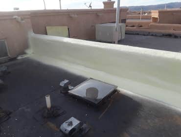 Photos by Century Roofing & Construction #3 Removed stones to apply foam and acrylic