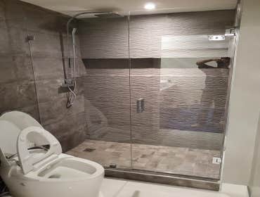 Convert tub to walking shower Full bathroom remodeling convert tub to walking shower full wall tile cover