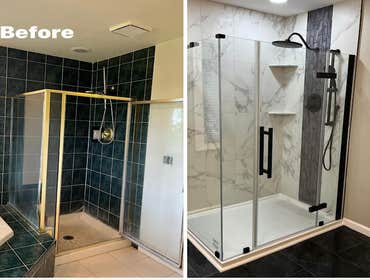 Photos by Pristine Construction #35 Complete bathroom remodel before and after pictures