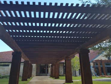 Cedar Pergola 8' Tall and 20' long walkway 8x8 cedar post