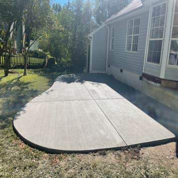 Broom Finished Concrete Patio