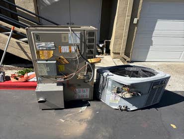 Photos by Maksbuilder Heating Ventilation and Air Conditioning #4 Replacement of 30 year old equipment to Hiigh Efficient, ultra quiet, side discharge 