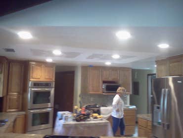 changed out florescent lightin