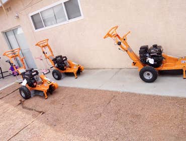 Stump grinder service and rental.