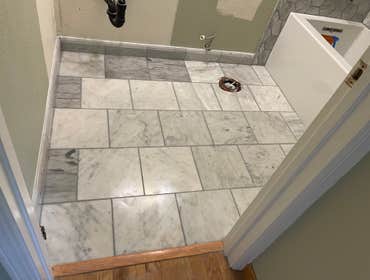 Photos by Castillo’s Tile #4 Floor and shower remodeling, tile baseboard, The project was started by the owner so plus the installation we had to made 