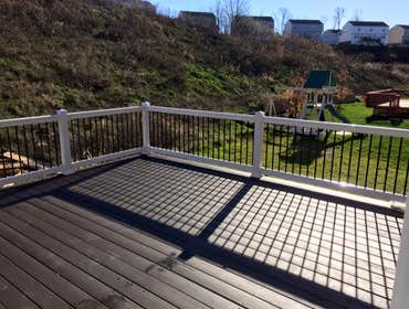 back porch after rebuilding