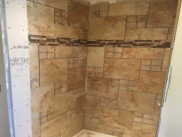 Tile Bathrooms floors and backsplash