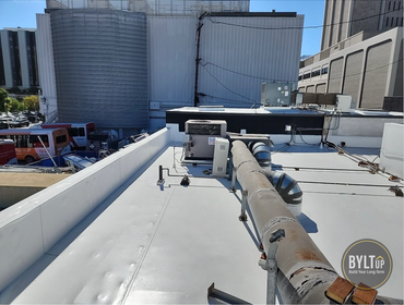 60 MIL Single-Ply PVC IB Roof System Installation with 25 year NDL warranty in West Hollywood, CA.