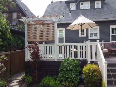 Cedar deck painted