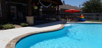 Pool with Oklahoma coping and