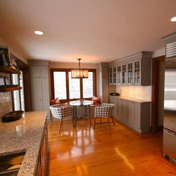 Kitchen Remodel from @designREMODEL Before we remodeled, this kitchen was cramped and outdated. We started by removing all of the cabinets which were r