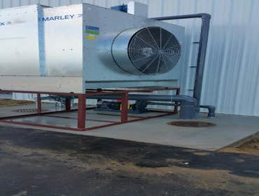 Pen Steel Cooling Tower Full design build of cooling tower system for welded wire mesh machinery.