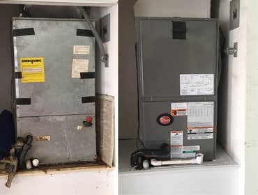 New Air handler install before