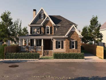 Decoteaus Residential A two-story single family home with approximately 2500 square feet area. Transitional Architecture to be in consistency with the 