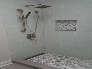 Custom Glass Tile Shower