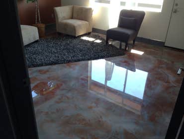 Photo(s) from Leggari LLC Metallic epoxy flooring