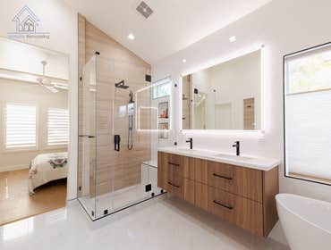 2 Bathroom in San Jose Who needs a vacation when you can just renovate your bathrooms and feel like you're on a luxurious spa getaway?
Both of these g