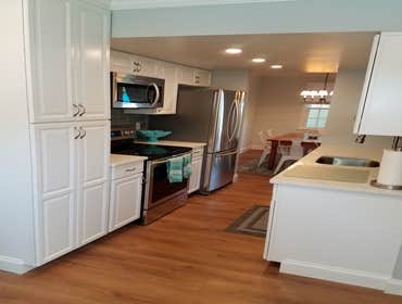 Recessed Fixtures The homeowner was renovating her kitchen. Due to the bulkhead in the galley kitchen it was necessary to use low profile Lotus LED rec