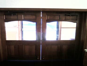 Just me and the wife Remodeled a Church in Petersburg. I built a half round stage with rounded steps. I then added arcs to the headers over choir area.