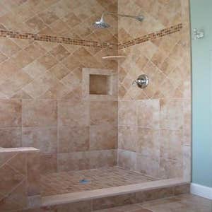 Stillwater, Ellicott City, Md complete bath remodel with elegant shower enclosure